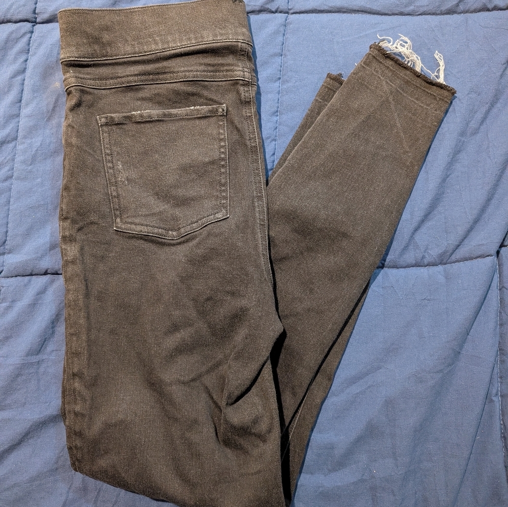 Spanx‎ Women's Black Distressed Skinny Jeans Jeggings  L37xW30 - Size M